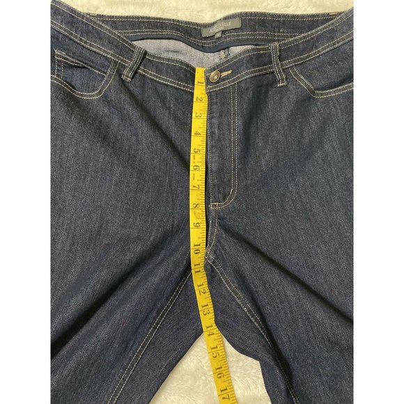 Addition Elle Blue Denim Sz 14 Straight Leg Stretch Women's Jeans 36x33 Msrd - Picture 7 of 12